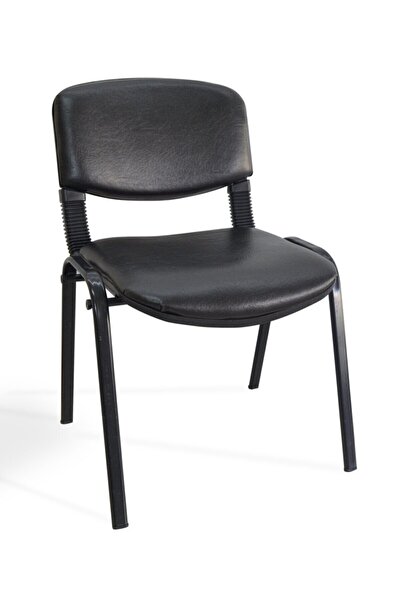 Arj I Office Furniture & Desing Siyah Ofis Büro Bekleme Misafir Form Koltuğu Sandalyesi 4lü 008