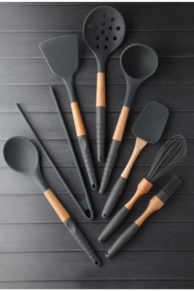 Perotti Maestro Black 8 Piece Silicone Kitchen Set