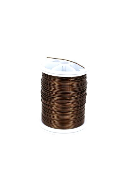 yfhobi 0.30 Mm Koyu Kahve Renk Bakır Tel, Bakır Çiçek Teli, Filografi Teli (4...