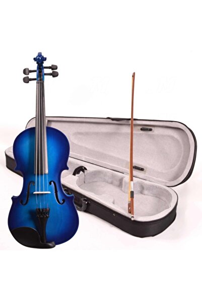 Lodi Keman Özel Yapım 4/4 Tam Boy Keman Tam Set Keman Mavi