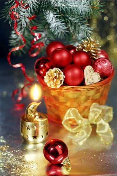 MARCEL SANAT Christmas Basket Diamond Mosaic Painting 33x51 Cm (m20172953)
