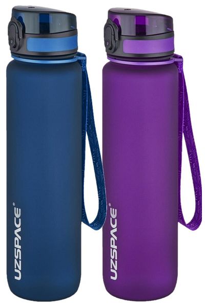 Uzspace Set of 2 1000ml 1litre Tritan Water Bottle