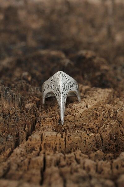 FLY BAZAAR Zihgir Baş Parmak Okçu Antik Gümüş Kaplama Ayarlamalı Erkek Yüzük - Bf24663