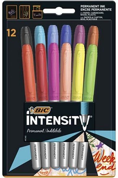 Bic Marker Permanent Intensity 12 Piece Blister943163