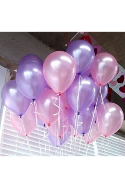 Party City 20 Pieces Metallic Lilac Pink Helium Balloon