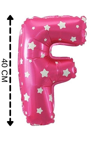 ELGALA بالون فويل حرف F بالون هيليوم 40 سم لون وردي