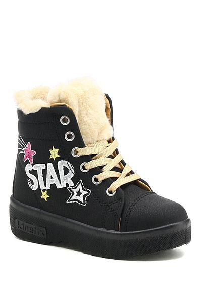 Kinetix Sevay Up 1pr Black Girl's Daily Boots