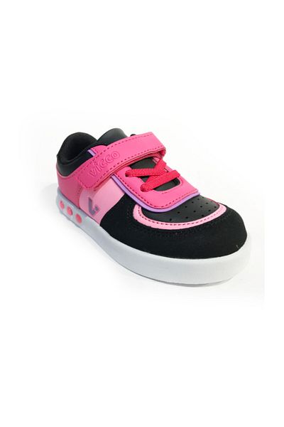 Vicco Lighted Baby Black Fuchsia Sneakers
