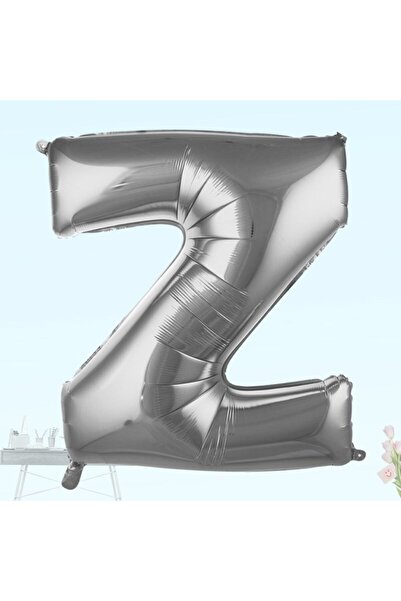 dbcy 1 متر - كبير - بالون فويل فضي حرف Z 40 Inc Ip