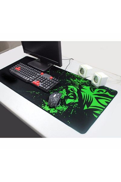 sgeteknoloji Tiger 90x40 cm - Mouse Pad pentru jocuri cu bază anti-alunecare și cusut