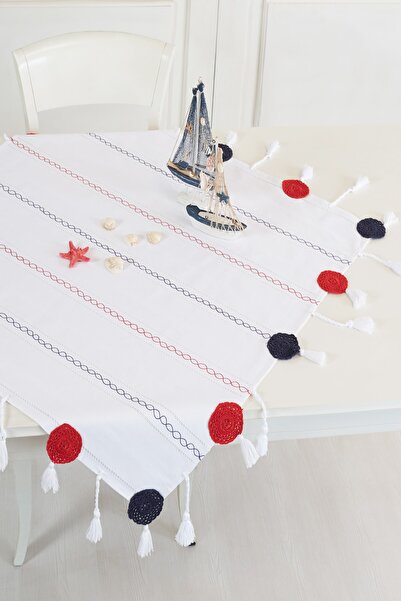 ÖDEL HOME مفرش طاولة بتصميم مخرم ومطرز