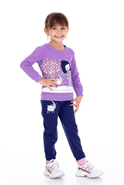 Cicitime Tüylü Koyun Nakışlı Kar Tanesi Baskılı Takım