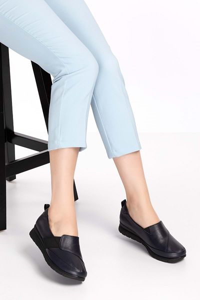 Gondol Pantofi casual de damă din piele naturală cu talpă moale anatomică Pyt.1205 - bleumarin - 39