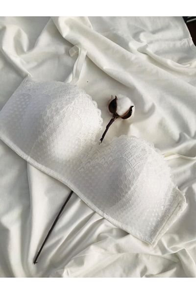 to COSMOS Lacy Soft Women's Bra White