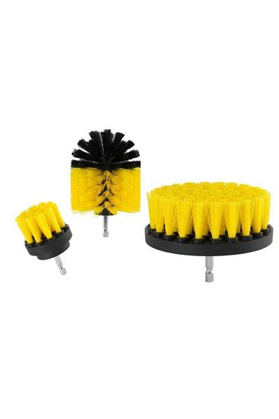 5DM 3-Piece Drill Bit - Bathroom, Bathtub, Shower Cabin, Car Wheel and Sofa Cleaning Brush Set