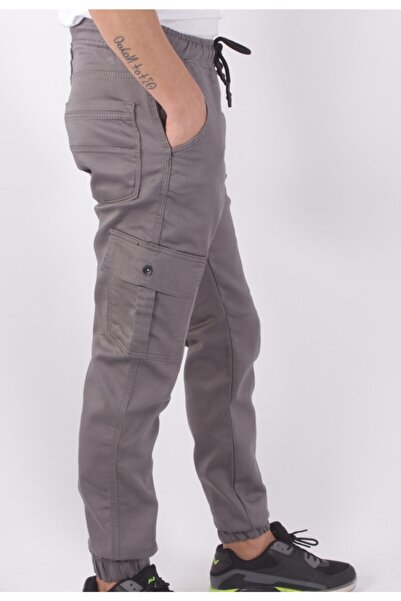 BLACK STEEL Bel Ve Paça Lastikli Yanları Kargo Cepli Pantolon-19000