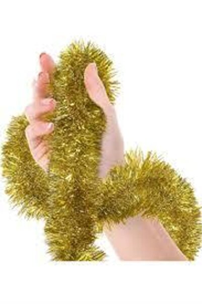 Happyland New Year 10 Pieces Gold Thick Glitter Tassel Ornament 2 Meters