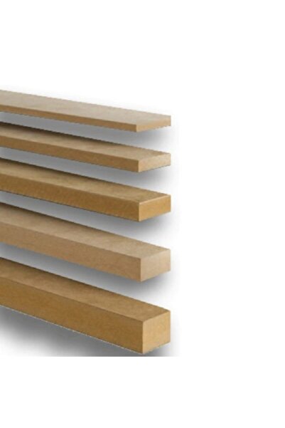 iAhşap (1,5X5 CM X 50 CM 4 ADET) Mdf Çıta Duvar Kapak Çıtası Ahşap Çıta