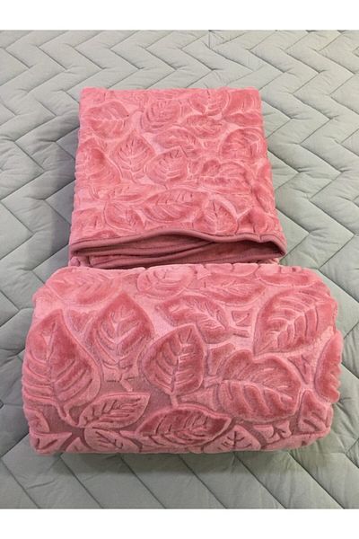 Merinos بطانية إليجانز إمبوس 160x220 - وردة مغبرة مفردة