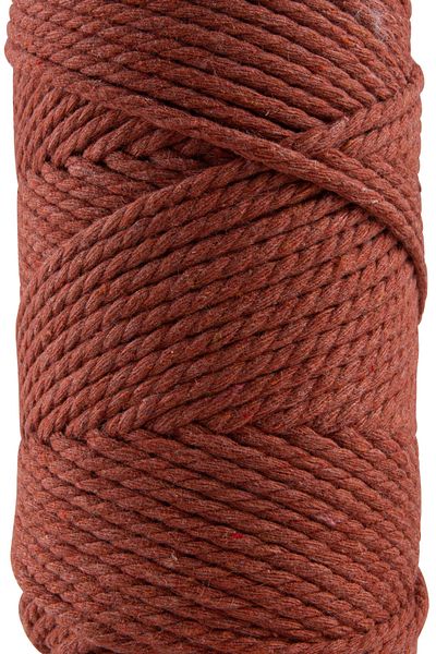 SENSY Premium 3 Twist Macrame Rope 3mm Three Twist Crawed Macrame Rope Set de 2 500 Gr Tigla