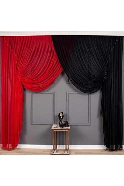 perdealemi Double Color Sports Patterned Double-breasted Curtain, 450x270, Kravuze, 1/4
