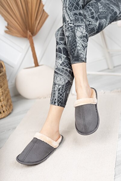 Ekol Ayakkabi Унісекс сірі плюшеві домашні капці