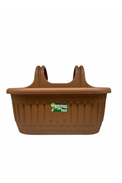 Genel Markalar Hak Saksı Güneş Askılı Saksı Balkon Saksısı Natural Orta 6,4 Lt