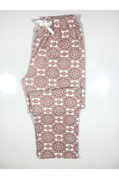 Altınay Cotton Women's Pocketless Winter Pajama Bottoms Pmk1
