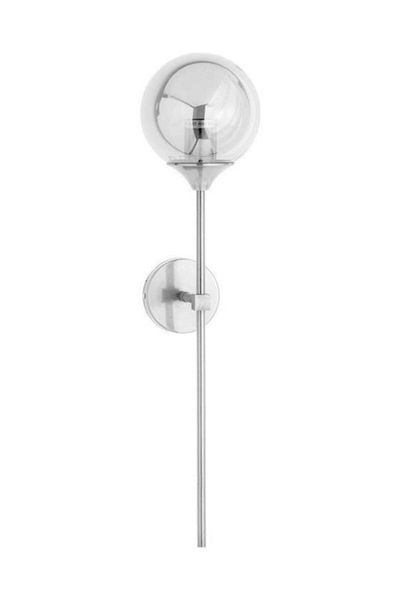 BSA LIGHTING Juliet Single Chrome Sconce with Transparent Glass