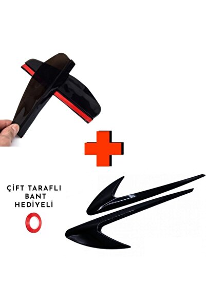 Aksefuar Lazer Tourneo Courier Çamurluk Venti / Ayna Rüzgarlığı Pianoblack