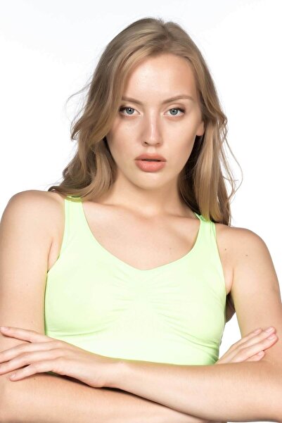 Emay Жіночий неоновий зелений безшовний спортивний бюстгальтер Mı16sat00007