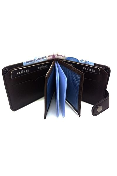 MKM Men's Brown Card Holder and Wallet