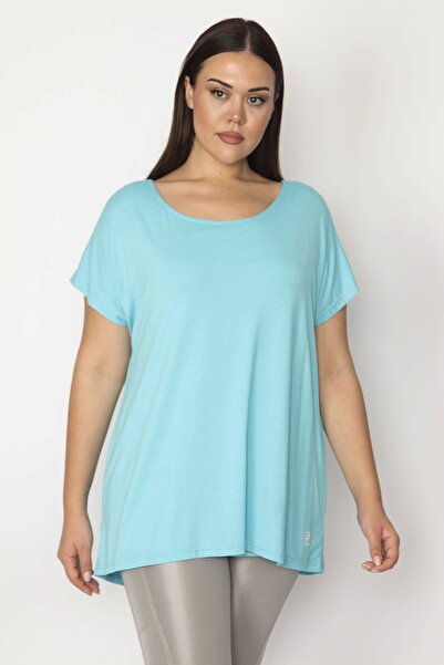 Şans Bluză cu mânecă joasă, cu dungi albastre, pentru femei 65N30011