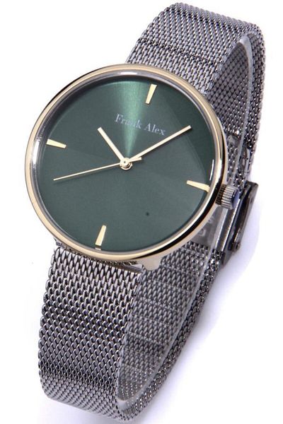 Frank Alex Women's Wristwatch Mesh Steel Cord Plain Dial