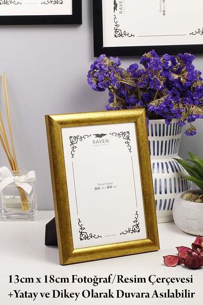 Raven 13cm X 18cm Picture, Photo, Document, Poster, Paper Frame with Adjustable Stand
