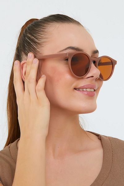 Nilu Moda Brown Unisex Sunglasses