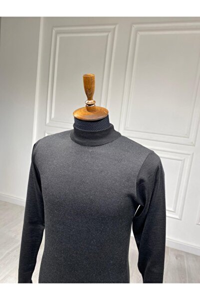 Sarar Ccs Yarım Balıkçı Yaka Siyah Triko Kazak