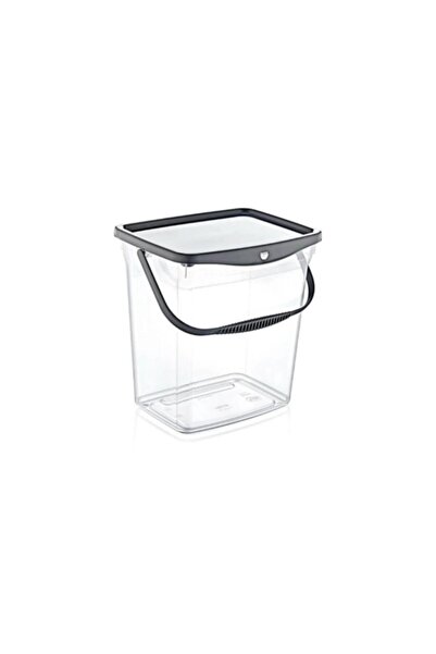 EveFix 6 Lt Deterjan Kutusu - Makine Desenli - Kapaklı Ve Tutma Saplı - Şeffaf