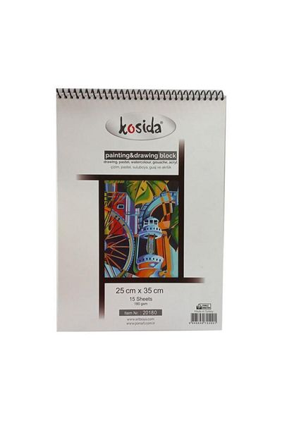 Ponart Textured Kosida Painting Notebook - 25x35 Cm, 180 gr, 15 Yp
