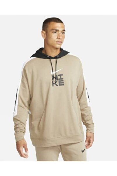 Nike Dri-fıt Sport Clash Fleece Kapüşonlu Bej Renk Erkek Sweatshirt'ü
