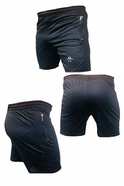 Fs Men's Black Daily Running Training Fitness Shorts