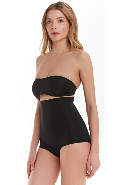 TEN Women's Black High Waisted Slip Panties Corset with Extra Thinning Feature 501112096