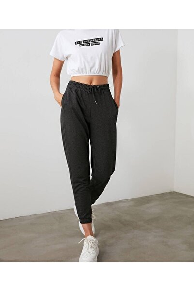 manolyabutik Ženske trenirke velike veličine sa antracit bojom, elastičnim st...