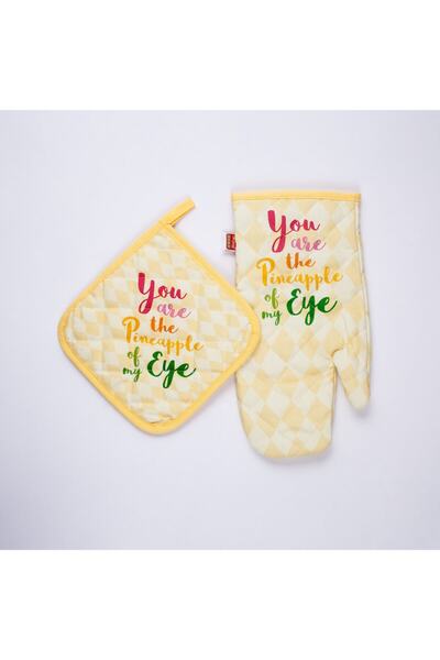 MAXSTYLE Eldiven Tutaç Set Pineapple