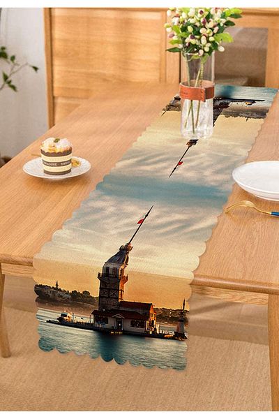 Realhomes Alergăr decorativ cu imprimare digitală Maiden's Tower