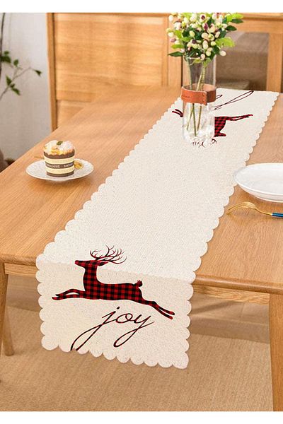 Realhomes Joy Plaid Deer με μοτίβο διακοσμητικό ειδικό σχέδιο δρομέας