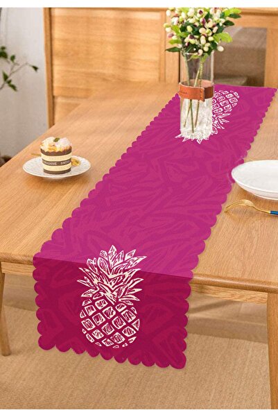 Realhomes Alergăr cu design modern cu model de ananas pe fundal fucsia