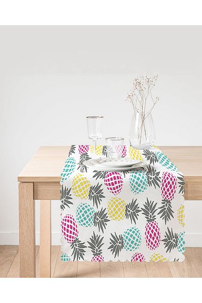Realhomes Alergăr imprimat digital cu model de ananas colorat