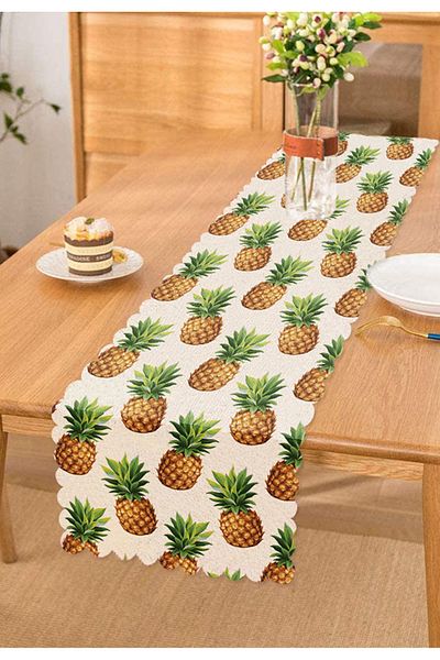 Realhomes Alergăr decorativ cu imprimare digitală cu model de ananas