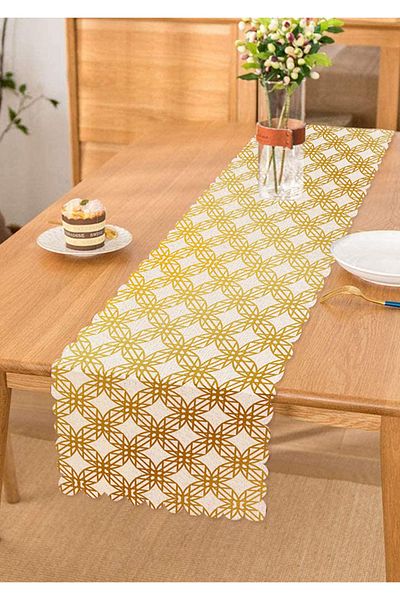 Realhomes Geometric Art Gold Λεπτομερής Ειδικός Σχεδιασμός Μοντέρνος Ειδικός Σχεδιασμός Runner